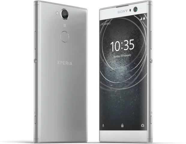 Sony Xperia XA2 zilver overzicht Sony Xperia XA2 zilver overzicht