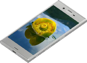 Sony Xperia XZ schuin zilver