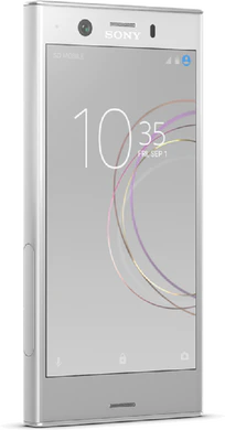 Sony Xperia XZ1 Compact zilver voorkant linkerzijkant