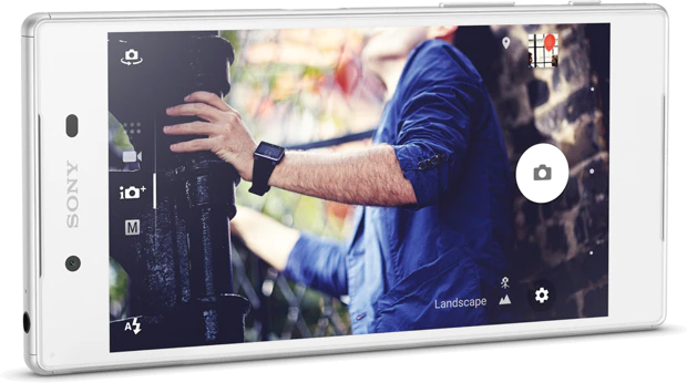 Sony Xperia Z5 wit gedraaid