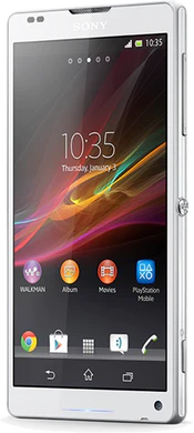 Sony Xperia ZL wit voorkant schuin