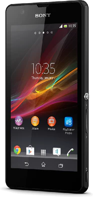 Sony Xperia ZR zwart schuin
