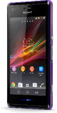 Sony Xperia M voorkant schuin paars