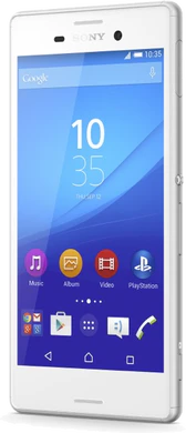 Sony Xperia M4 Aqua blanc aslant à droite