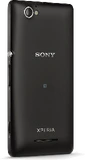 Sony Xperia M achterkant schuin zwart