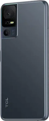 TCL 40 SE grå bakside venstre side