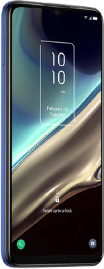 TCL 406s blauw voorkant linkerzijkant