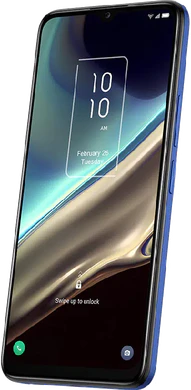 TCL 406s blauw voorkant rechterzijkant schuin