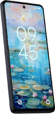 TCL 50 Nxtpaper 5G grå foran venstre side skrås skråstilt