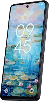 TCL 50 Nxtpaper 5G grå foran høyre side skrås skråstilt