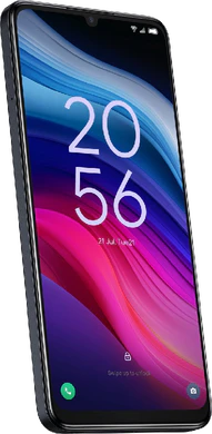 TCL 505 grau Vorderseite linke Seite schräg