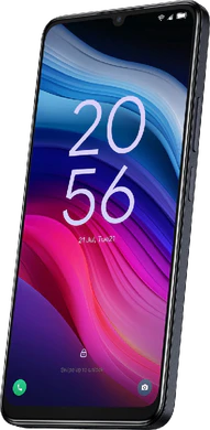 TCL 505 grau Vorderseite rechte Seite schräg