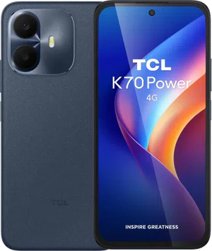 TCL K70 Power 4G blauw overzicht