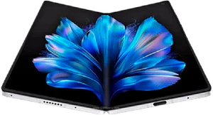 Vivo X Fold3 Pro sort indenfor bund half Åbnet