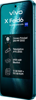 Vivo X Fold6 blue front right side closed