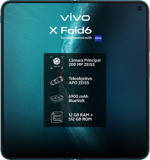 Vivo X Fold6 blue in side opened