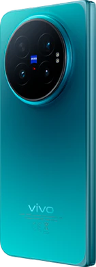 Vivo X Fold6 blue back left side closed
