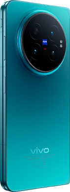 Vivo X Fold6 blue back right side closed