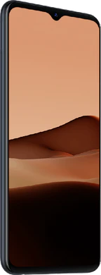 Vivo Y20s zwart voorkant linkerzijkant