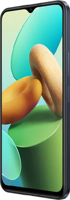 Vivo Y35 zwart voorkant rechterzijkant