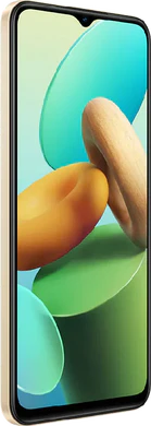 Vivo Y35 goud voorkant linkerzijkant