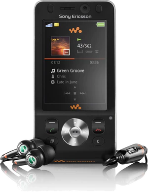 W910 voorkant i Noble zwart with headsets