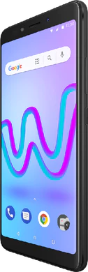Wiko Jerry 3 zwart voorkant rechterzijkant