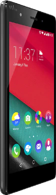 Wiko Pulp 4G negro tapa delantera lado izquierdo