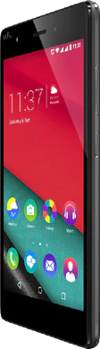 Wiko Pulp 4G negro tapa delantera lado derecho