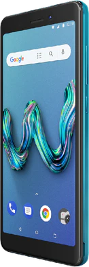 Wiko Tommy 3 grün Vorderseite rechte Seite