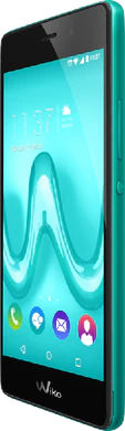 Wiko Tommy 4g green front right side