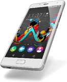 Wiko u feel weiß Vorderseite schräg