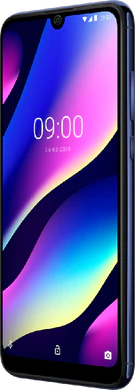 Wiko view 3 blue front right side