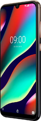 Wiko view 3 pro blå front højre side