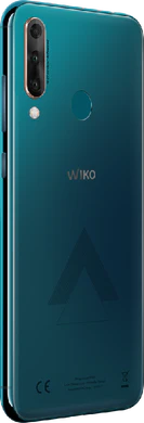 Wiko view 3 pro grøn bagside højre side