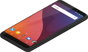 Wiko View black front right side bottom