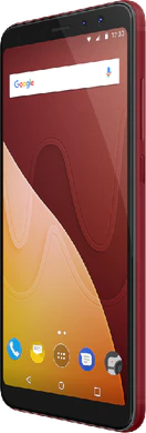 Wiko View Prime rouge couverture à droite