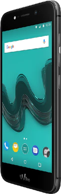 Wiko WIM Lite schwarz Vorderseite rechte Seite