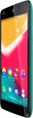 Wiko Rainbow Jam 4G bleen couverture à droite