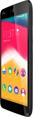 Wiko Rainbow Jam zwart voorkant rechterzijkant