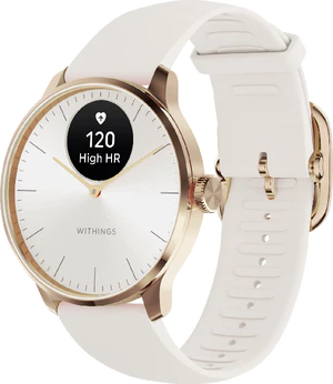 Withings ScanWatch lite rose goud voorkant rechterzijkant