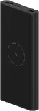Xiaomi 10W Wireless Powerbank 10000 svart front höger sida topp