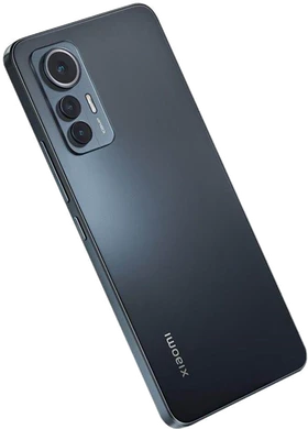 Xiaomi 12 Lite black back right side tilted ed