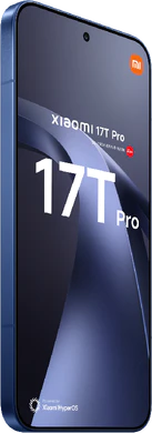 Xiaomi 17T Pro blauw voorkant linkerzijkant