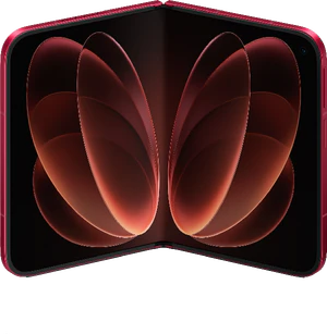Xiaomi 18 Fold red in side half opened