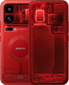 Xiaomi 18 Pro Max rood transparant overzicht