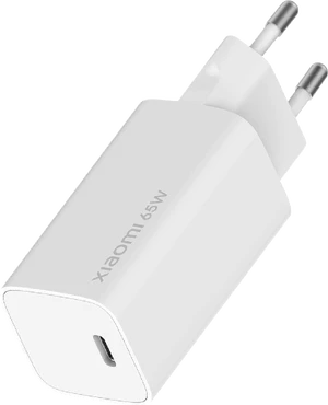 Xiaomi 65W GaN Charger white top tilted ed
