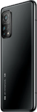 Xiao Mi Mi 10T zwart achterkant linkerzijkant