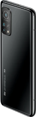 Xiao Mi Mi 10T zwart achterkant linkerzijkant bovenkant