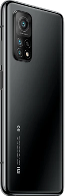 Xiao Mi Mi 10T zwart achterkant rechterzijkant